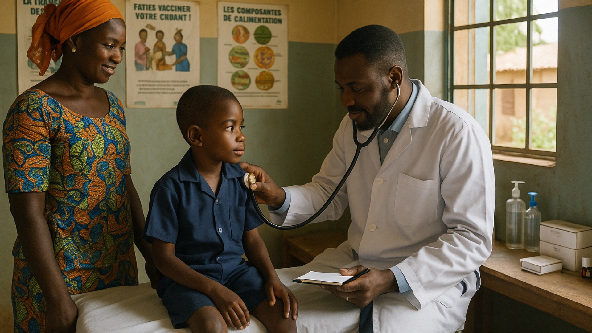 Niña sonriendo en su escuela
